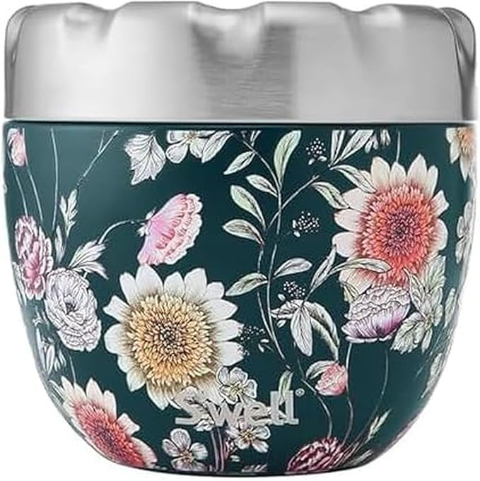 S'well Eats Stainless Steel Food Bowls, 21.5oz, Midnight Botanical, Triple-Layered Vacuum-Insulat... | Amazon (US)