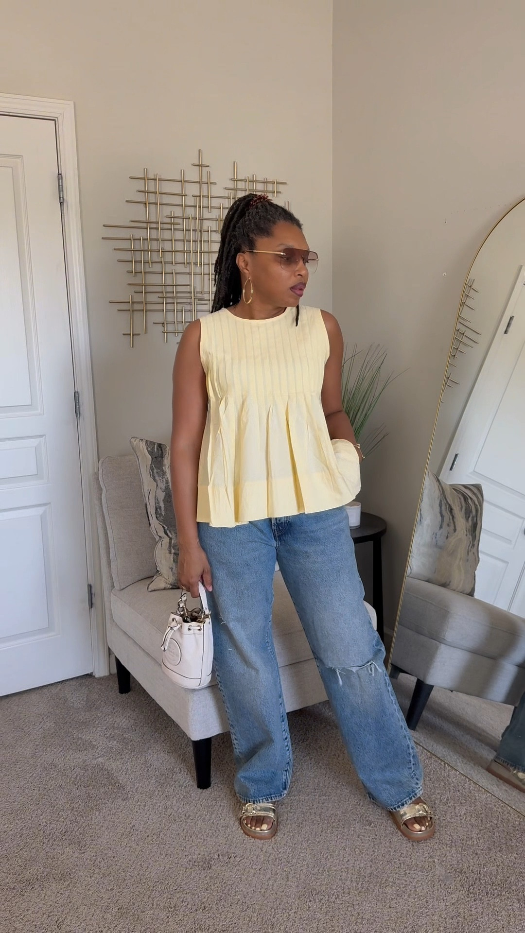 Lightweight peplum top in butter yellow…available in multiple colors.  Wearing size M for reference.
#amazonfashion

#LTKFindsUnder50 #LTKOver40