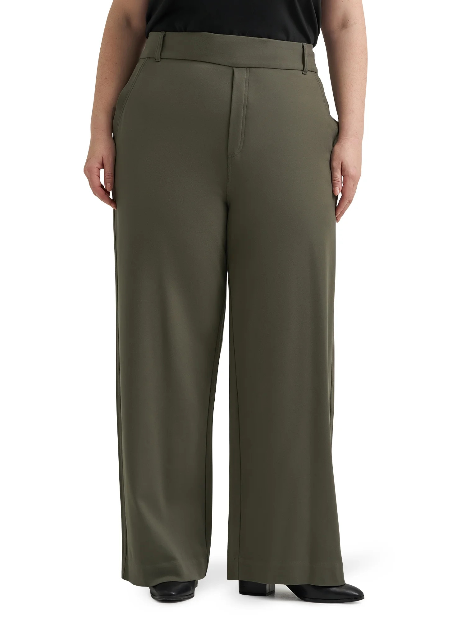 Lee® Women s Plus Pull-On Comfort Waist A-Line Knit Pant | Walmart (US)