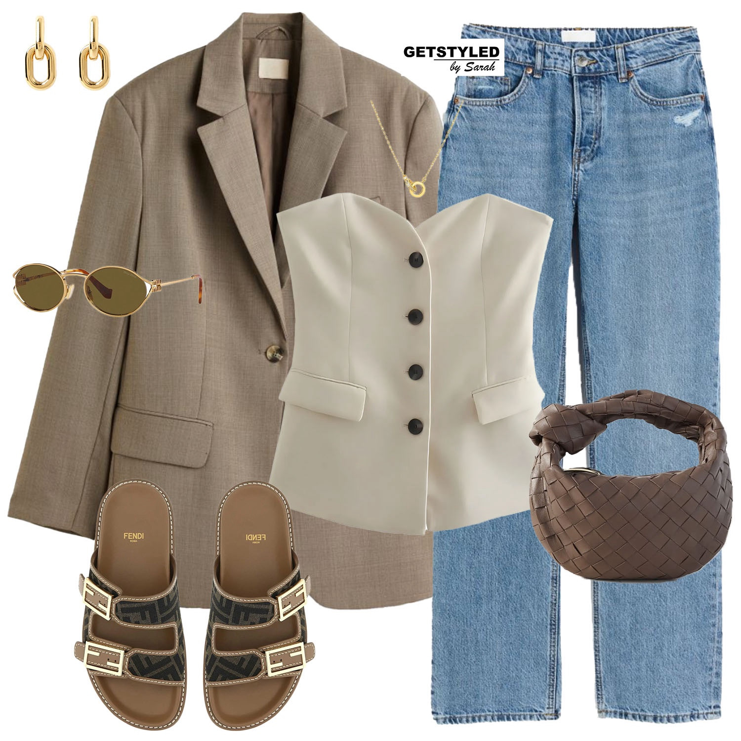 Obsessed with styling sandals 😄🤎 & waistcoats are a must have for the season!

Perfect for the spring transition.

#waistcoatoutfit #waistcoat #cunnysandals #fendisandals #birkenstock #birkenstocksandals #blazer #spring #springoutfit #springtransition 
Fendi sandals, designer sandals, chunky samdals, waistcoat, waist coat, denim jeans, everyday outfit, casual outfit, women style, women fashion, spring trend, styling, fashion trends 

#LTKstyletip #LTKSeasonal #LTKshoecrush
