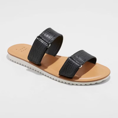 Women's Illiana Two Band Velcro Sandals - A New Day™ | Target