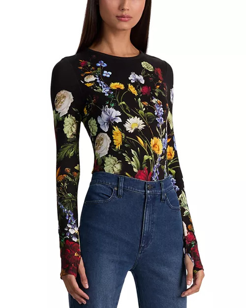 Olea Long Sleeve Crewneck Floral Bodysuit | Bloomingdale's (US)