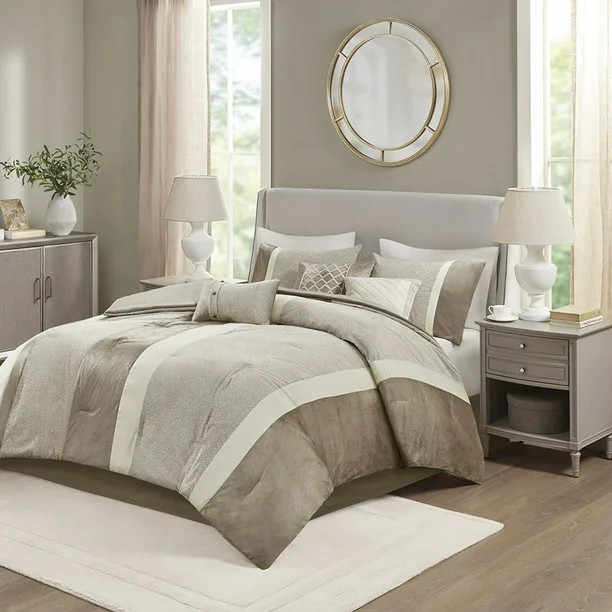 Madison Park Atley 7 Piece Comforter Set - Cal King - Walmart.com | Walmart (US)