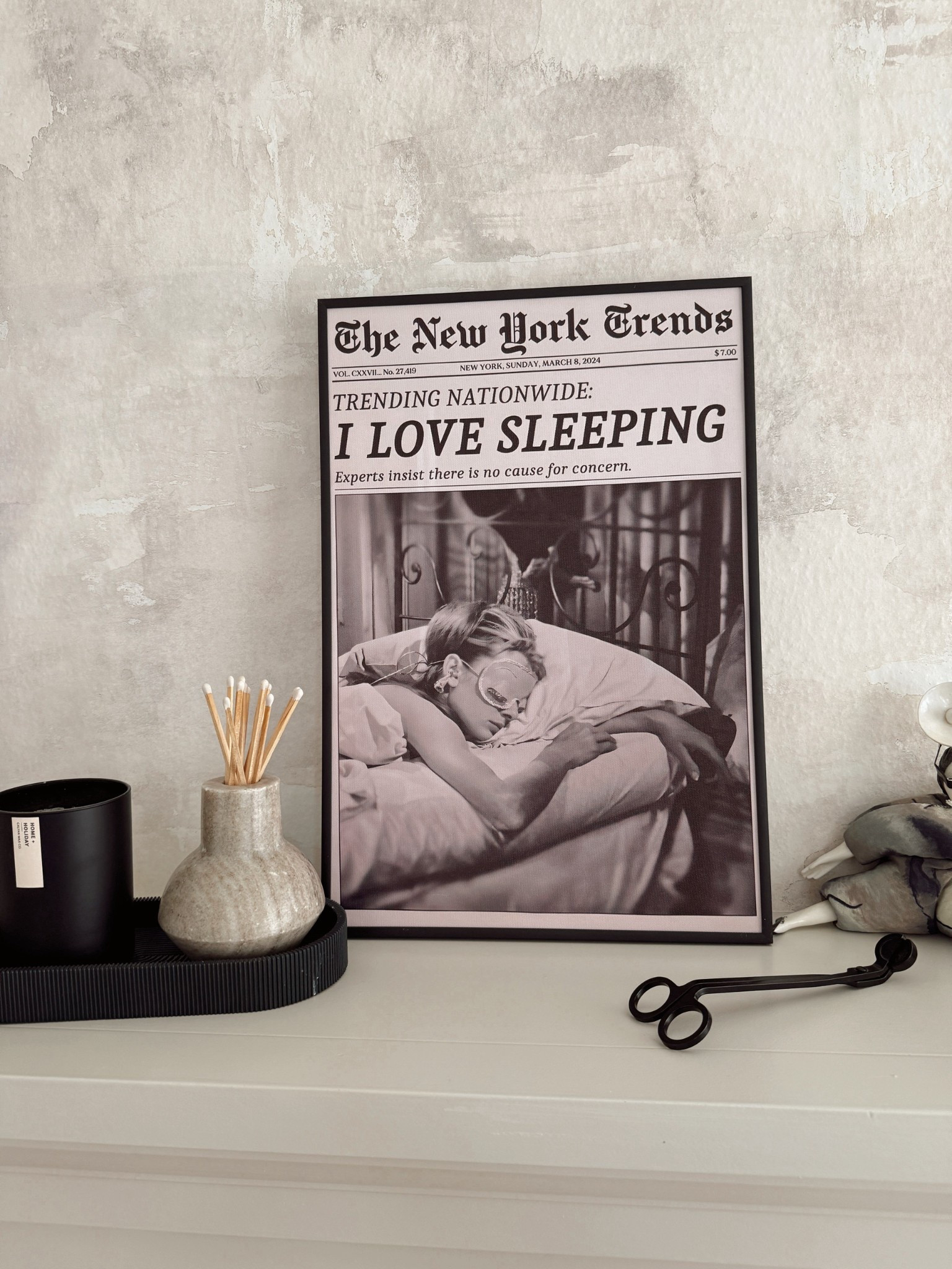 Cute little addition to the fireplace mantle in our bedroom.🖤

Bedroom inspo • mantle decor • amazon finds • under $50 • Audrey Hepburn • newspaper inspired • mantle decor • neutral home

#LTKHome #LTKFindsUnder50