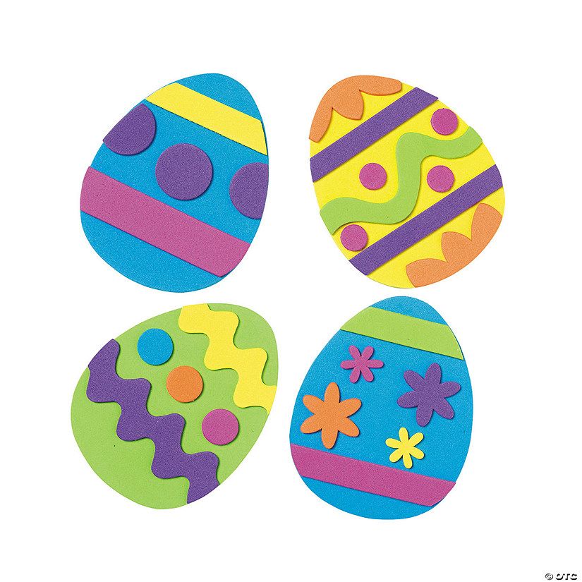 Easter Egg Magnet Foam Craft Kit - Makes 12 | Oriental Trading Company