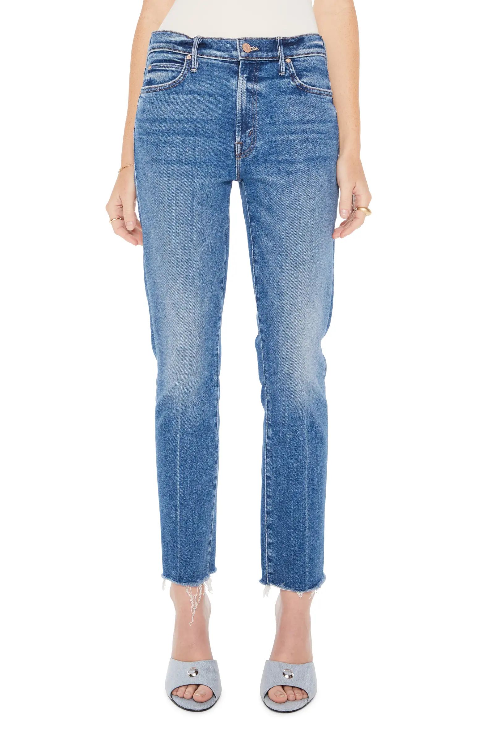 The Rascal Frayed Ankle Slim Jeans | Nordstrom