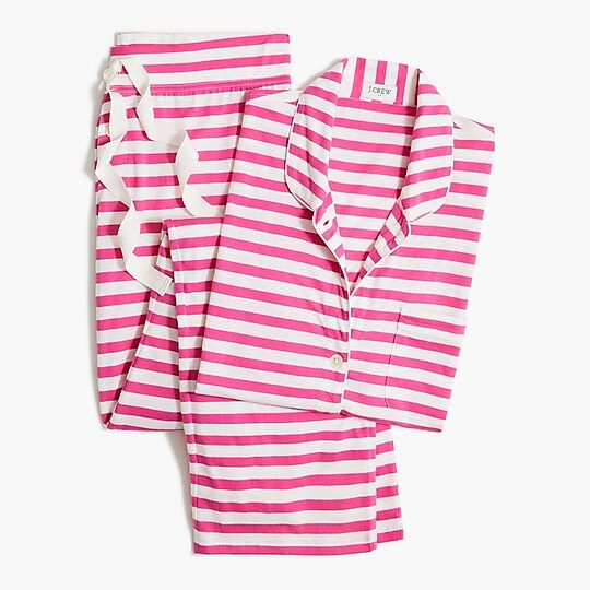 Factory: Striped Knit Pajama Set For Women | J.Crew Factory
