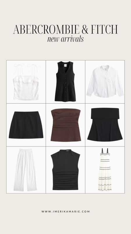 Abercrombie & Fitch new arrivals.
tube top. dress. linen pants. black skirt. white button up. black dress

#LTKFindsUnder100 #LTKSeasonal #LTKStyleTip