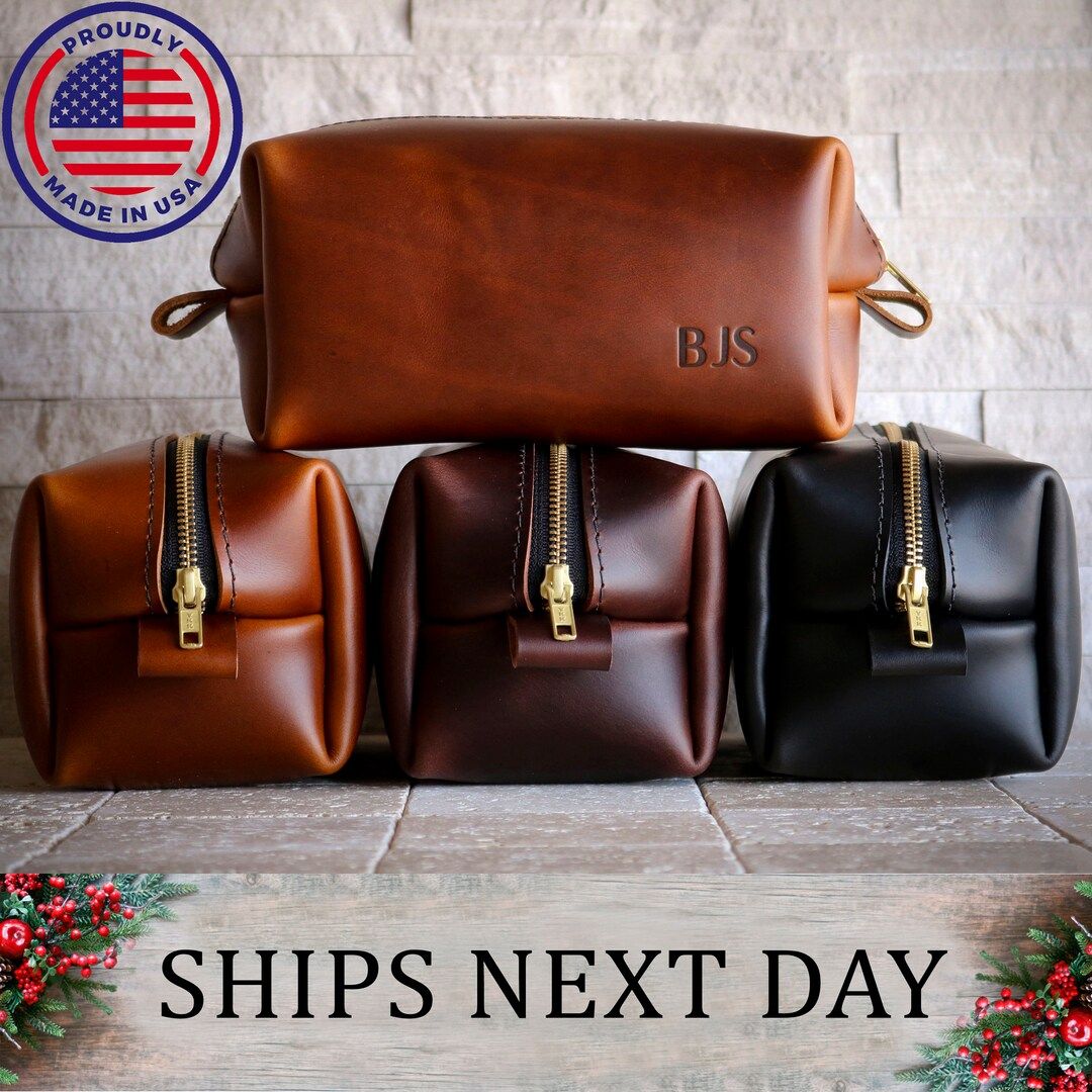 SHIPS Next DAY XL Dopp Kit Personalized Groomsmen Gift Bag - Etsy | Etsy (US)