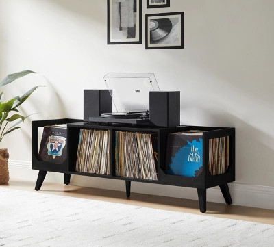 Crosley Furniture Asheville 60" Accent Console, Black | Ashley