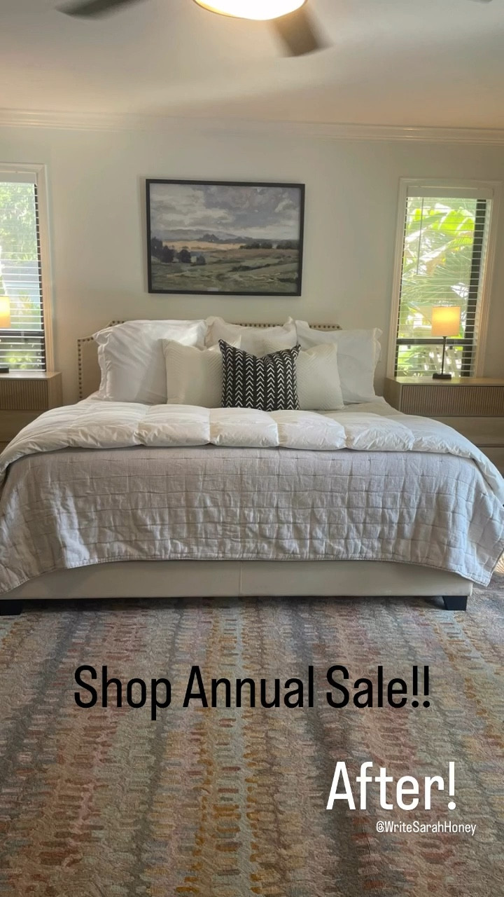 Before and after Primary Bedroom Refresh!! Check out Annie Selke's Annual Labor Day Sale! Shop now from my LTK Shop!
8/26-9/1~ Tiered Pricing - 15% off $350+/ 20% off $750+/  25% off $1250+ free ground shipping on orders of $350+ 
9/2-9/3 20% OFF site-wide, in-stock only + free ground shipping


@AnnieSelke
#AD
#AnnieSelkeSale
#RugSale
#HomeDecorDeals
#AnnualSale
#ShopAndSave
#RugDiscounts
#HomeMakeoverSale
#LimitedTimeOffer
#SaleAlert
#UpgradeForLess



#LTKSaleAlert #LTKFallSale #LTKHome