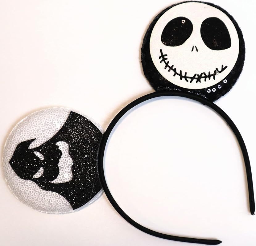 CLGIFT Halloween Minnie Ears, Orange Minnie Ears, Black Mickey Ears Headband, Halloween Costume (Gho | Amazon (US)