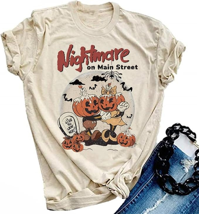 Halloweentown University T-Shirt for Women Fall Pumpkin Shirts Funny Halloween Thanksgiving Gift ... | Amazon (US)