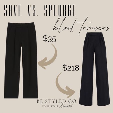 Save vs splurge black trouser pants - work essentials 

#LTKOver40 #LTKWorkwear #LTKFindsUnder100