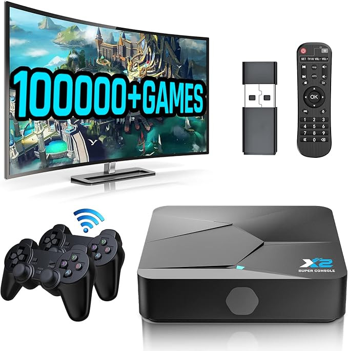 Kinhank Super Console X2 Retro Game Console Built-in 100000+ Games, Android 9.0/Emuelec 4.5 Game ... | Amazon (US)