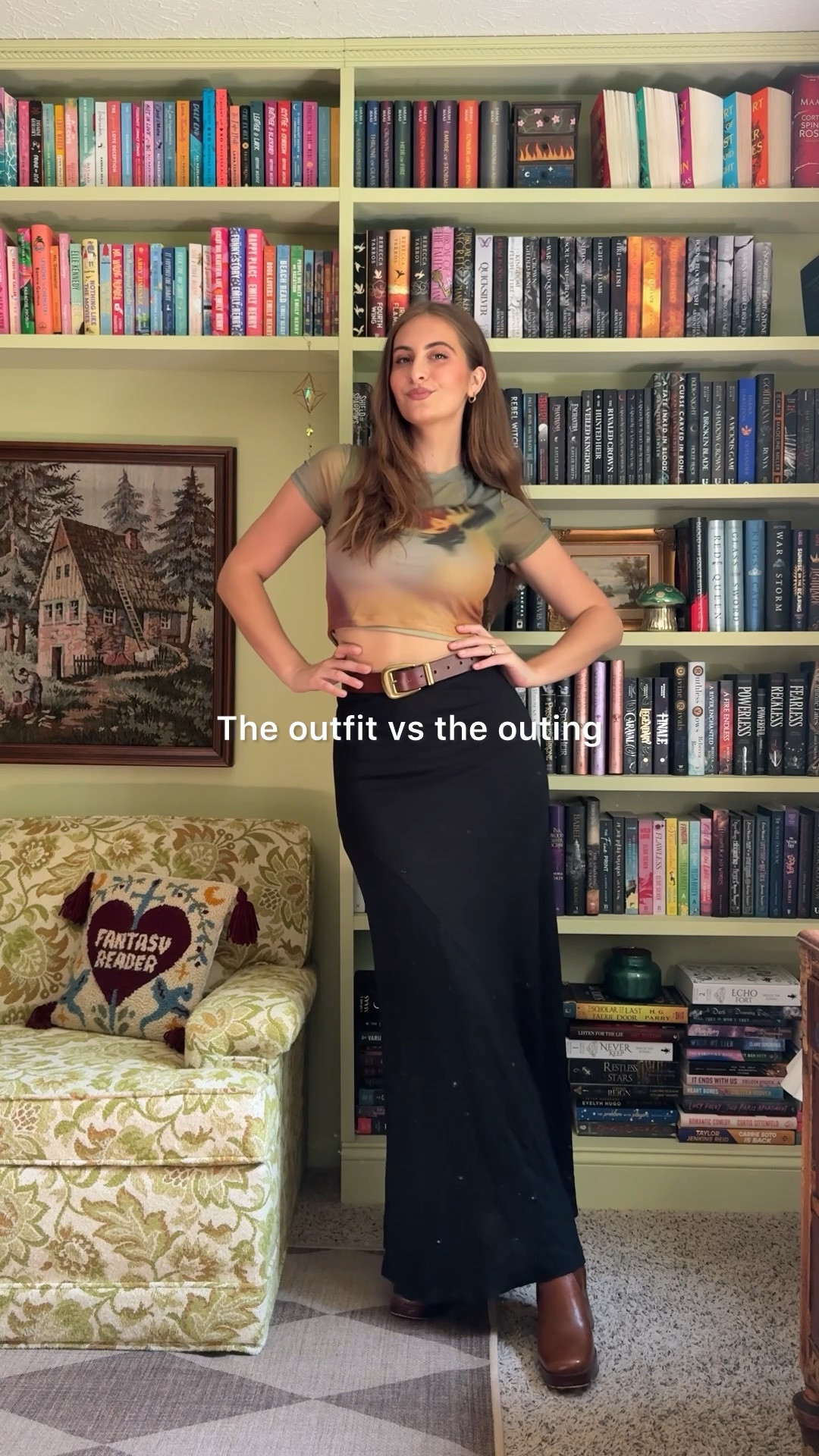 It’s giving witch from the 90s 🐈‍⬛

Outfit deets:
Top: Thrifted
Belt: @anthropologie 
Skirt: Thrifted (@anntaylor) 
Boots: @marc.fisher (last season) 
Necklace: @freepeople 
Journal: Etsy find linked on my LTK
Headphone covers: @burgaofficial 

#witchy #witchesofinstagram #witchoutfit #vintagefashion #fantasyfashion 

#LTKSeasonal