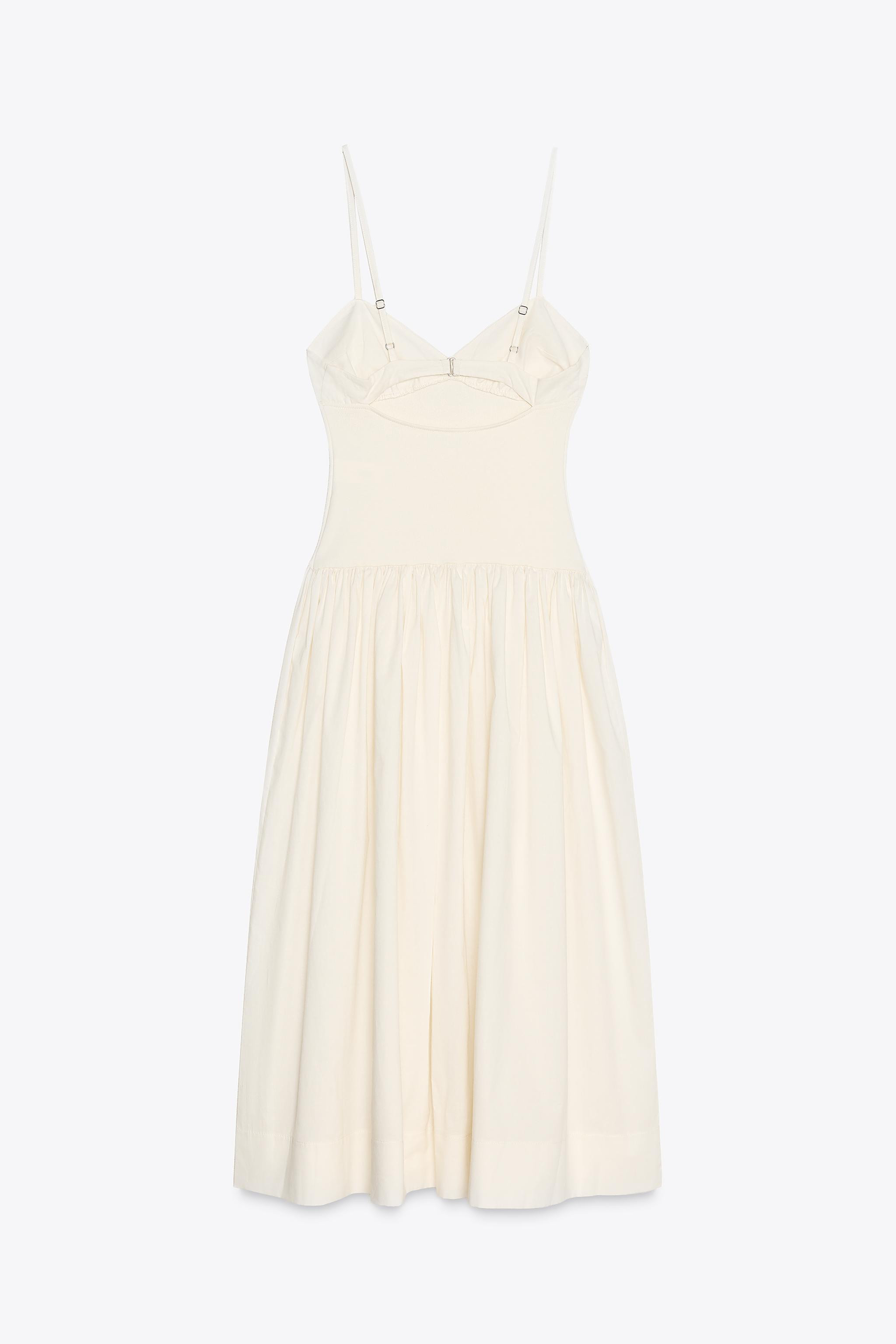 POPLIN COMBINATION DRESS | Zara Canada