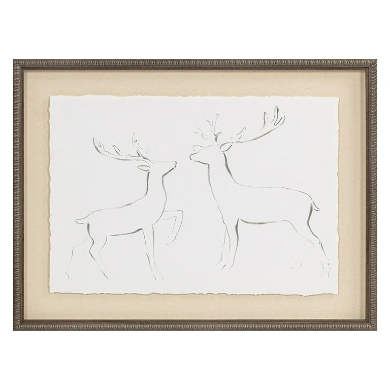 My Texas House Two Reindeer Framed Holiday Wall Art 24x18 | Walmart (US)