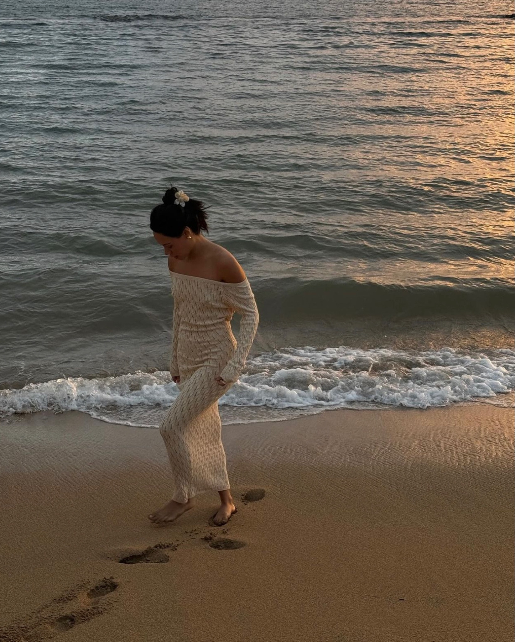 white flower hair clip, SNYDS off the shoulder knit dress (not linkable — linked similar) 

#LTKfindsunder100 #LTKstyletip #LTKfindsunder50