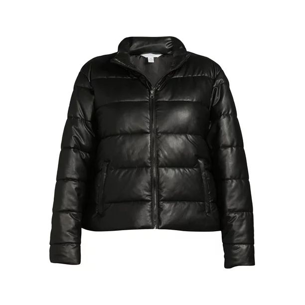 Time and Tru Women's and Plus Puffer Jacket - Walmart.com | Walmart (US)