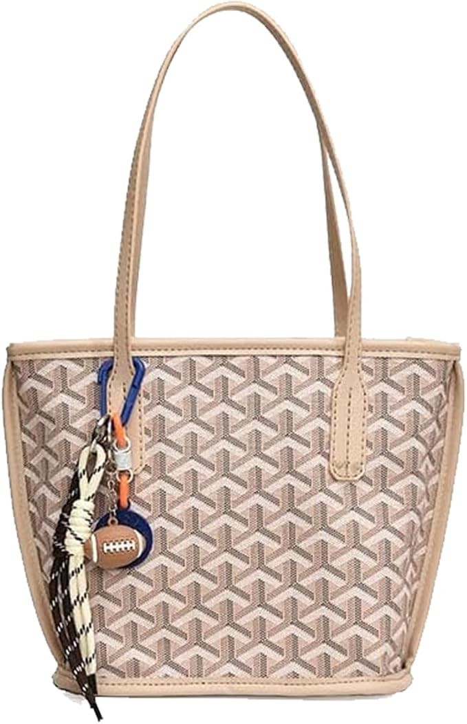 Women's Fish Scale Design PU Tote Bag Casual One-Shoulder Fashion 2026 Trendy Geometric Pattern f... | Amazon (US)