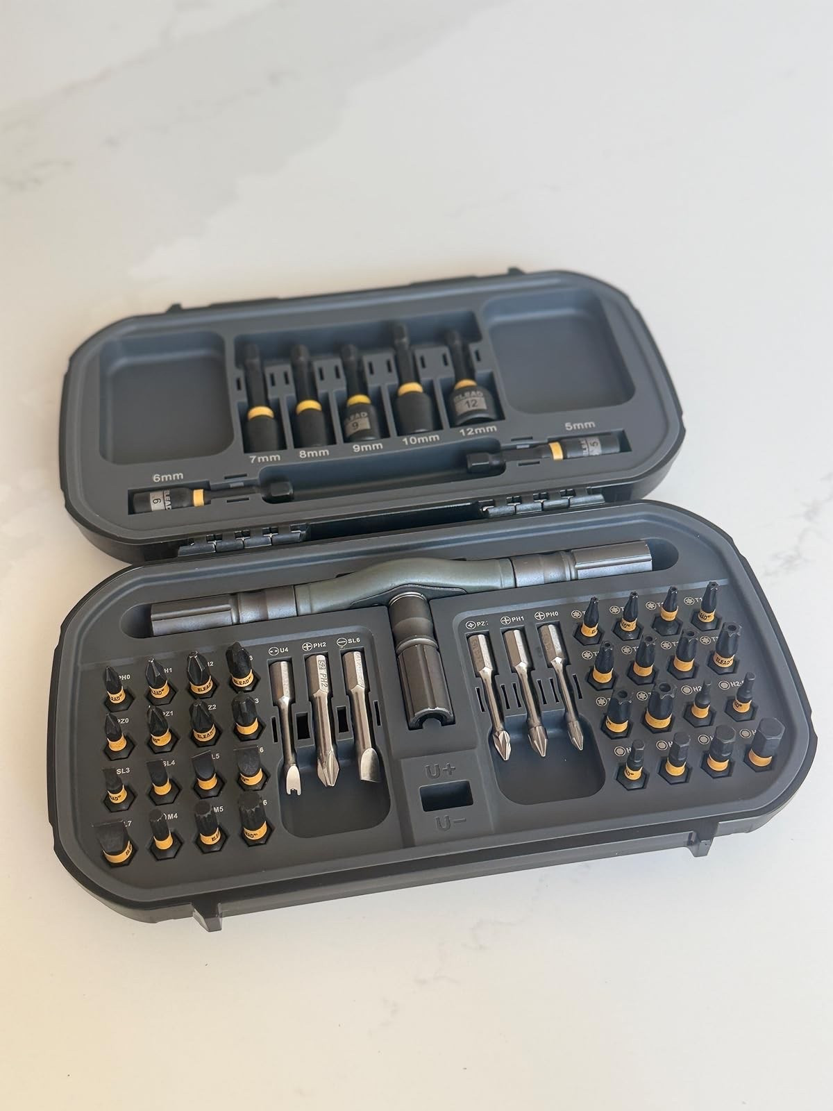 Say goodbye to unorganized tools with this 46-in-1 magnetic ratchet screwdriver set! Perfect for all your repair needs. #toolkit #homerepair

#LTKHome #LTKMens