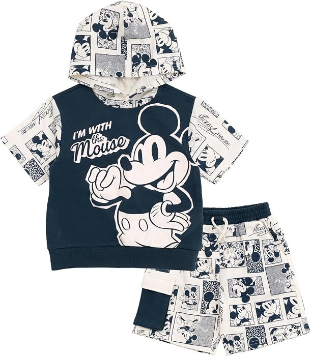 Disney Junior French Terry Pullover Hoodie and Shorts Toddler to Big Kid Sizes (2T - 14-16) | Amazon (US)