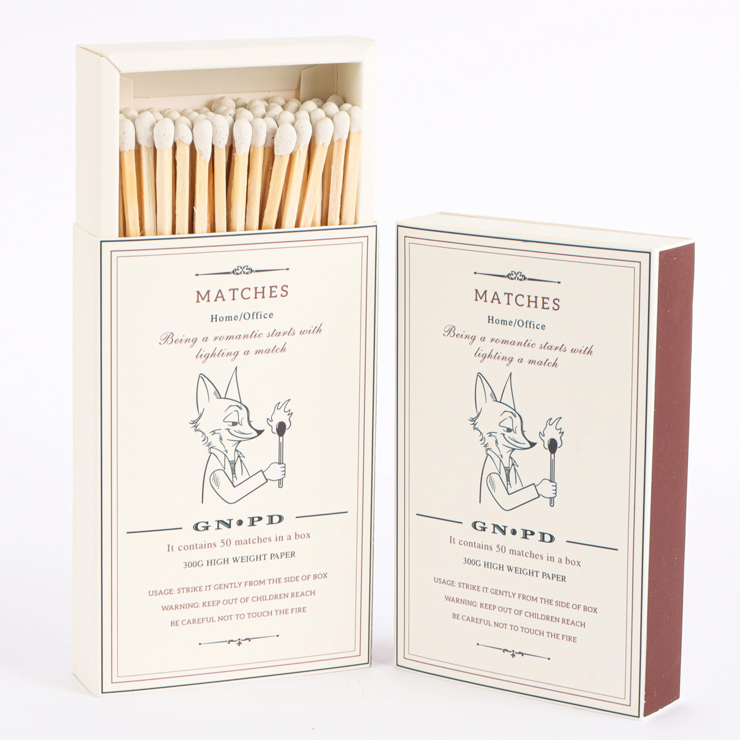 2 Decorative Matches Boxes - 130Pcs 4'' White Matches for Candles with Strike -Long Wooden Candle... | Amazon (US)