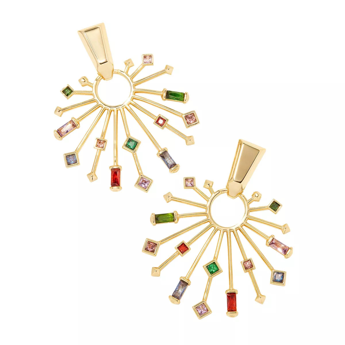 Kendra Scott Jessa Mix Crystal 14K Gold Over Brass Statement Earrings | Target