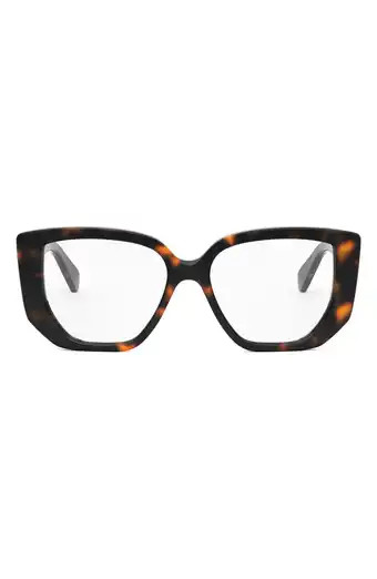 CELINE Triomphe 52mm Square Reading Glasses | Nordstrom | Nordstrom