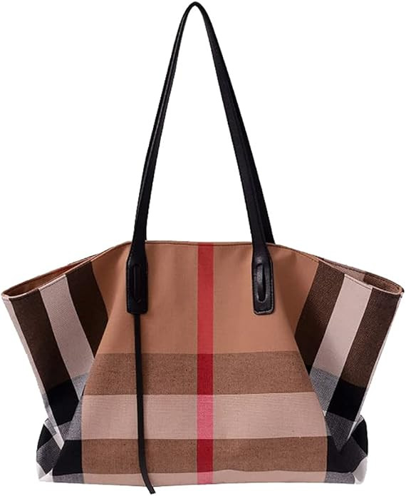 Handbags for Women Canvas Fashion Large Capacity Roomy Bag Ladies Crossbody Purse Fashion Tote To... | Amazon (US)