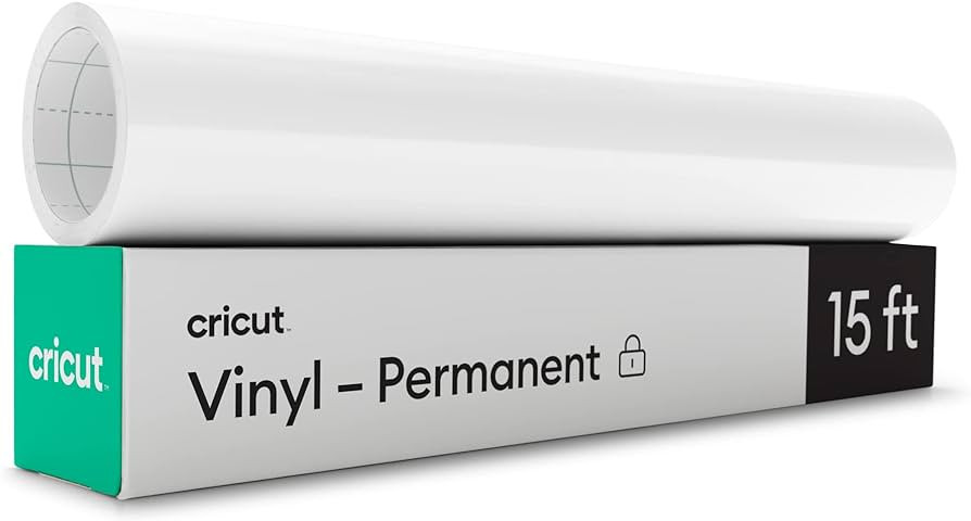 Cricut Premium Permanent Vinyl Roll (12 in x 15 ft), Weather-Resistant, Dishwasher-Safe & Fade-Pr... | Amazon (US)