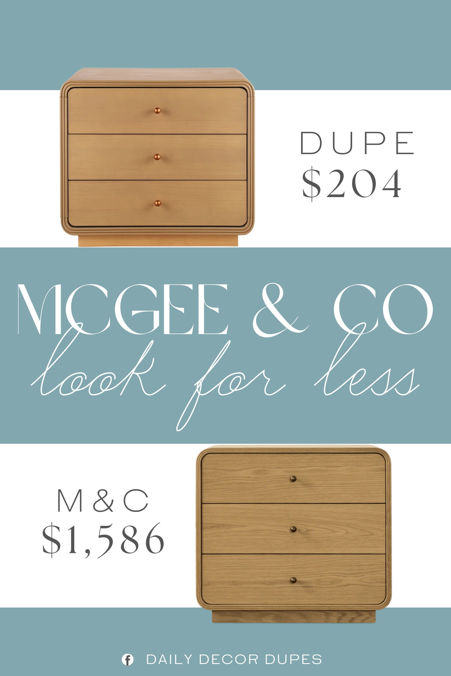 Inspired by McGee & Co Nightstand. Modern Classic Nightstand. 3 Drawer Bedside Table. Bedroom Storage Cabinet. Natural Wood Nightstand. Rounded Edge Nightstand. Bedside Storage Table. Curved Corner Nightstand. Contemporary Wooden Nightstand. 

Home more affordable option find copy cat similar look for less budget friendly affordable cheap cheaper beautiful pretty. Clearance sale coupon code discount code promo code luxury lookalike look a like Inspo inspiration inspired by idea ideas Love like these? I share multiple every day in my FB group.
#mcgeeandcoinspired #nightstand #bedroomstorage #bedsidetable #woodnightstand #modernfurniture #furniturefinds #bedroominspo 

 #LTKHome