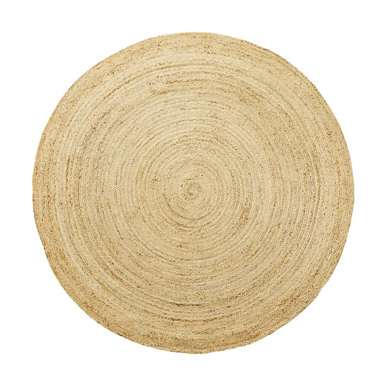 Better Homes & Gardens, 4' Round Jute Natural Flatwoven Accent Rug - Walmart.com | Walmart (US)