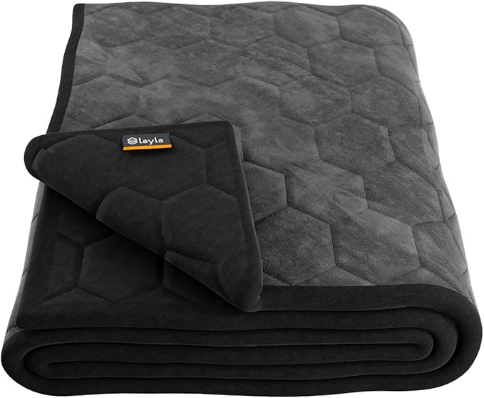 Layla Weighted Blanket with Fleecy Top Layer | 300 Thread-Count | Warm Breathable Fleece Top Laye... | Amazon (US)