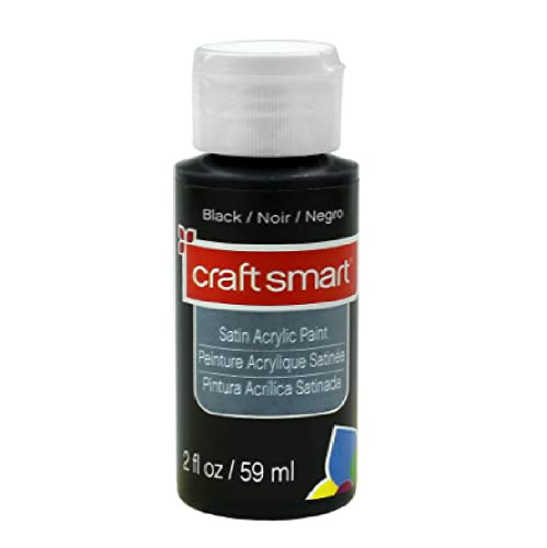Paints Satin Acrylic by Craft Smart 2 oz. (Black) | Amazon (US)