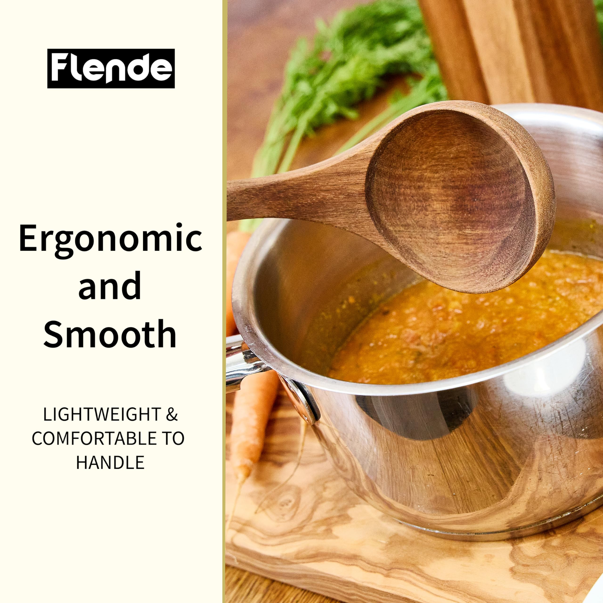 Wooden Cooking Utensils Set, 8-Piece Acacia Wood, Rustic, Non-Scratch, Heat Resistant, Natural Co... | Amazon (US)