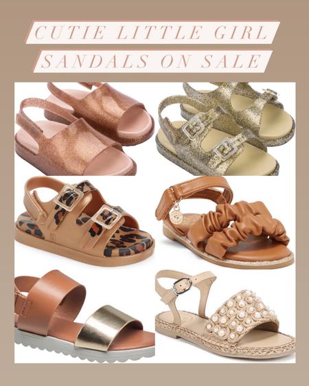 Little girl + toddler sandals on sale // neutral // strapy sandals // summer shoes // kids // pool // beach // vacation // neutral 

#LTKkids #LTKSeasonal #LTKunder50