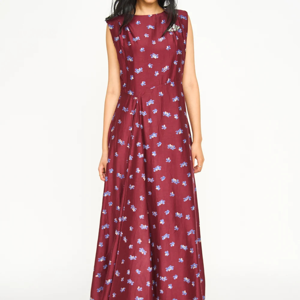 Rainier Dress in Falling Iris | MIRTH