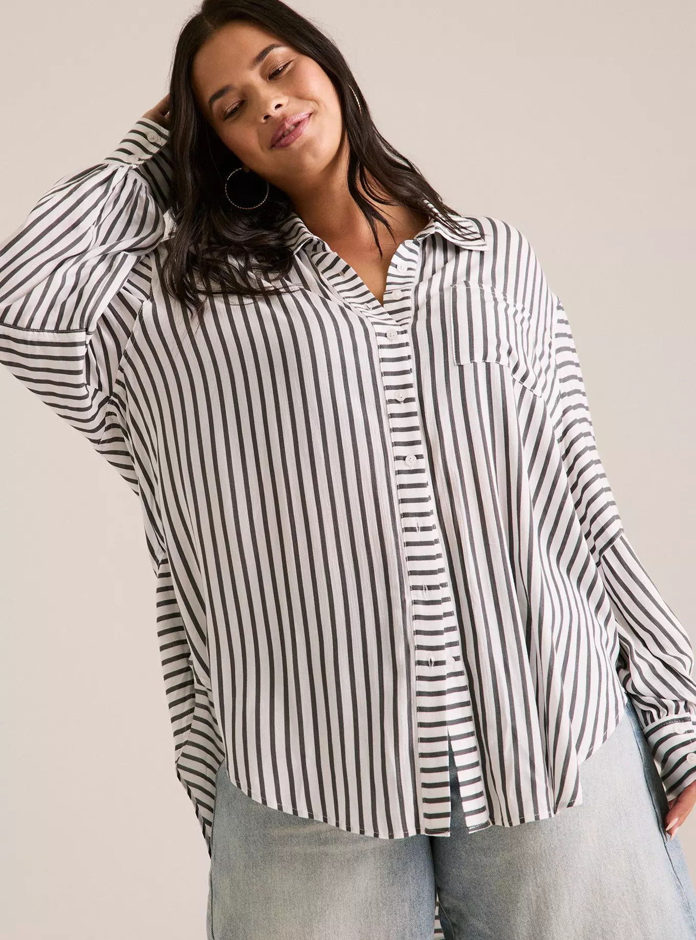 Festi Button-Up Cotton Shirt | Torrid (US & Canada)