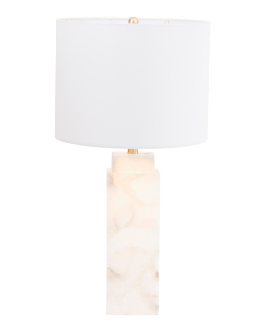 Alabaster Nightlight Base Square Table Lamp | TJ Maxx