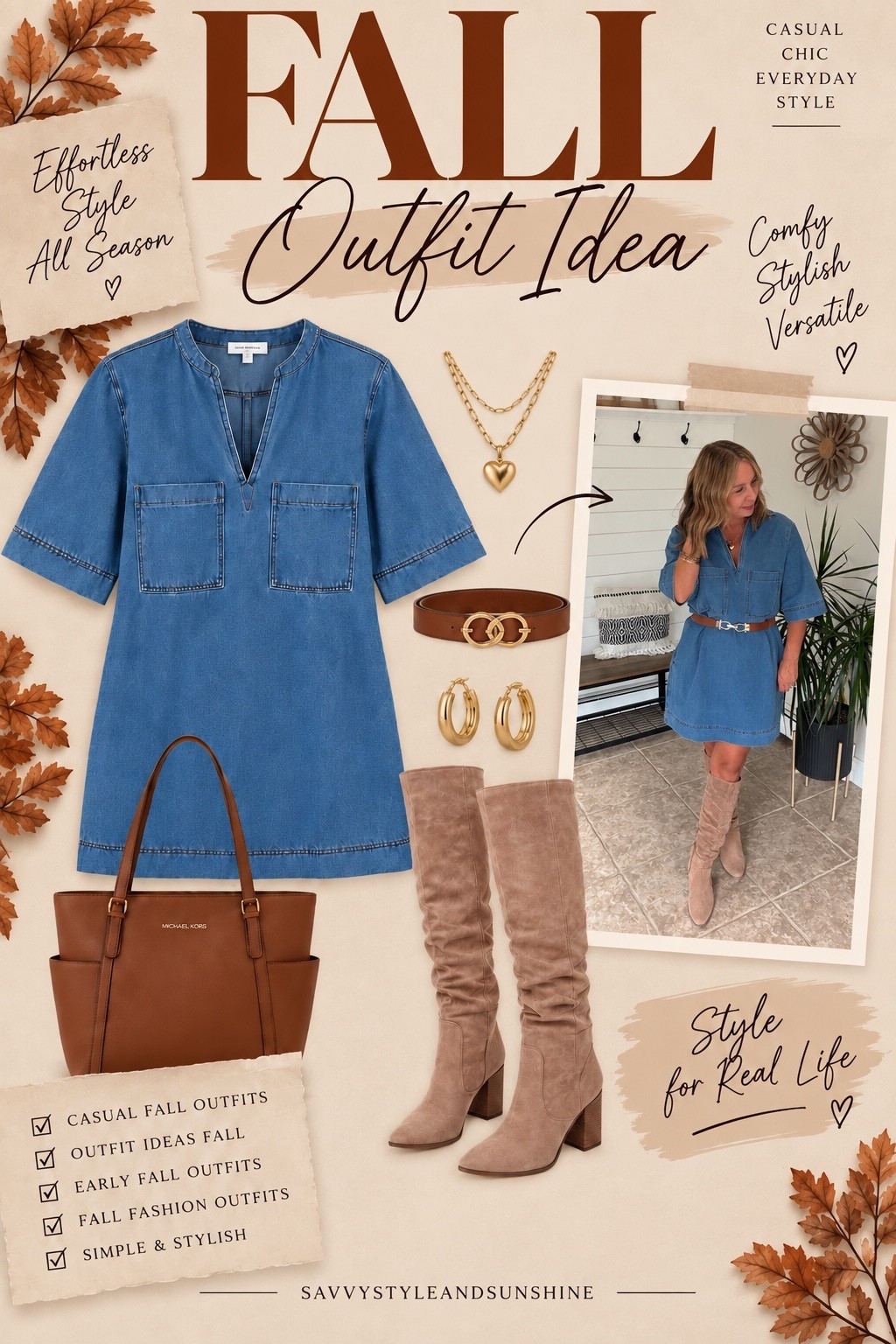 Fall outfits women I'm wearing g a medium in this denim dress. Date night outfits, country concert outfit, teacher outfit
#LTKOver40 #LTKMidsize
#LTKootd

#LTKSaleAlert #LTKPetite #LTKWorkwear