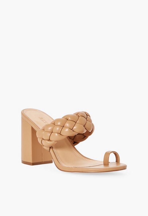 Thalia Braided Heeled Sandal | JustFab