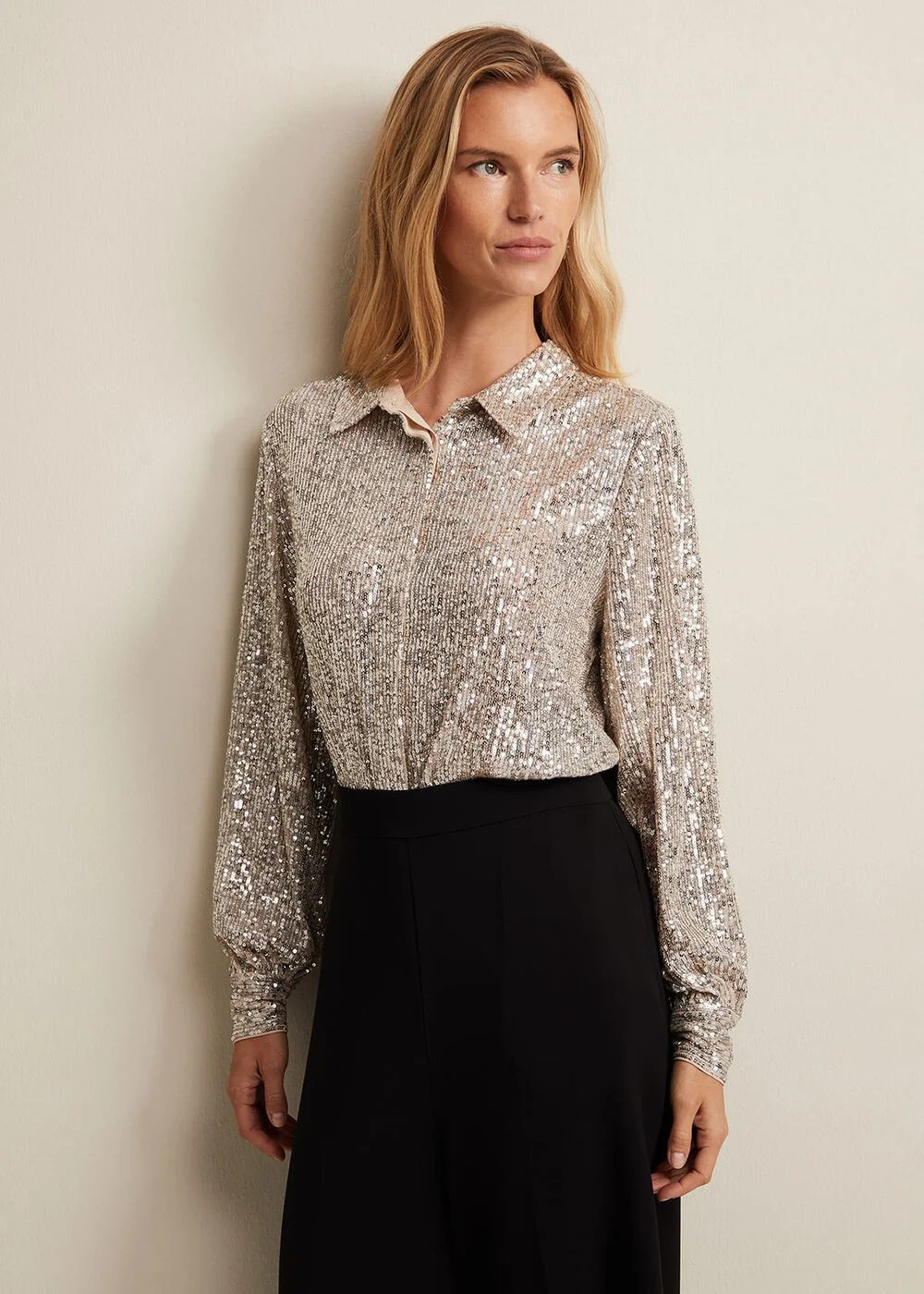 Medora Sequin Shirt | Phase Eight UK | | Phase Eight