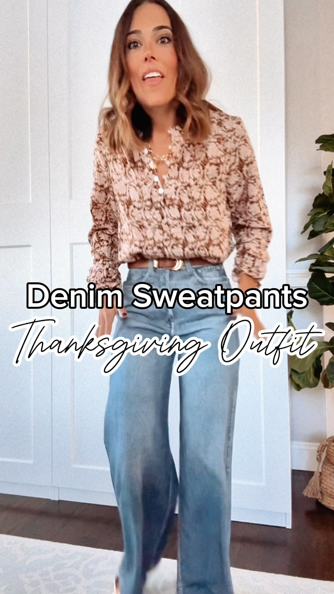 What better pants to wear on Thanksgiving 👌🏻🍁 LOVE these denim sweatpants  

#LTKOver40 #LTKGiftGuide #LTKSeasonal