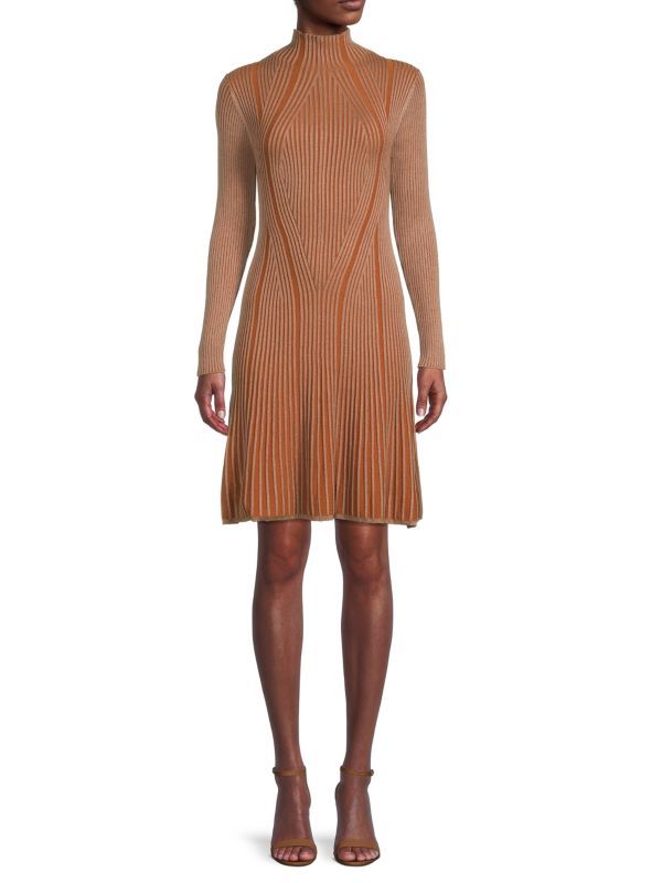 French Connection Mari Rib-Knit A Line Dress on SALE | Saks OFF 5TH | Saks Fifth Avenue OFF 5TH