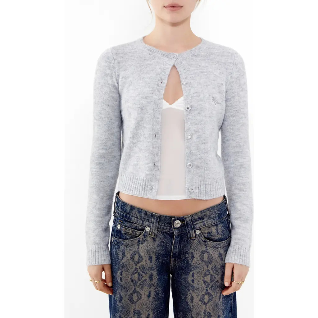 BDG Urban Outfitters Cozy Crewneck Cardigan in Grey at Nordstrom Rack, Size Medium | Nordstrom Rack