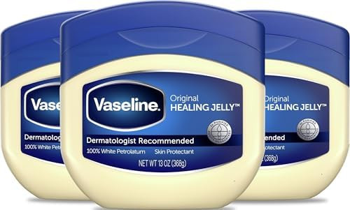Vaseline Petroleum Jelly Original 3 Count Provides Dry Skin Relief And Protects Minor Cuts Dermat... | Amazon (US)