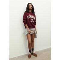 Stradivarius Embroidered sweatshirt Burgundy S | Stradivarius (UK)