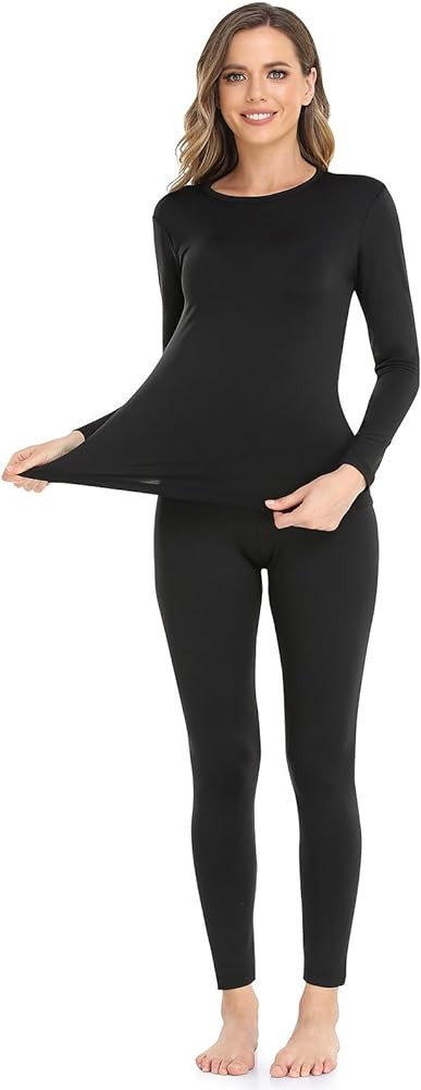 WEERTI Thermal Underwear for Women Long Johns Women with Fleece Lined, Base Layer Women Cold Weat... | Amazon (US)